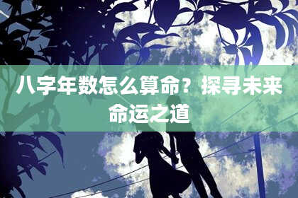 八字年数怎么算命？探寻未来命运之道