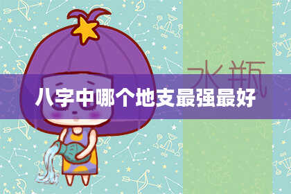 八字中哪个地支最强最好