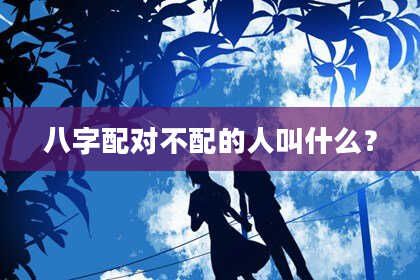 八字配对不配的人叫什么？