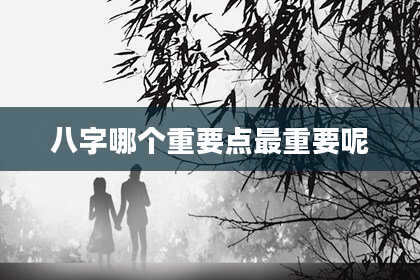 八字哪个重要点最重要呢