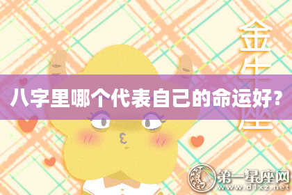 八字里哪个代表自己的命运好？