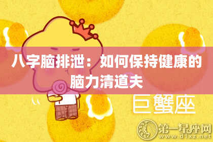 八字脑排泄：如何保持健康的脑力清道夫