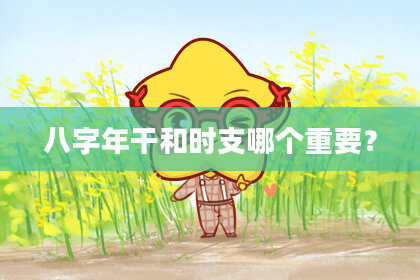 八字年干和时支哪个重要？