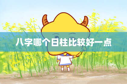 八字哪个日柱比较好一点