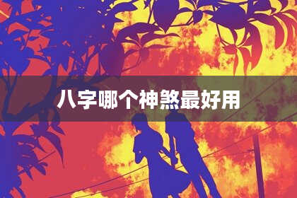 八字哪个神煞最好用