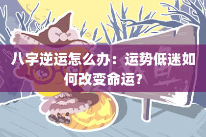 八字逆运怎么办：运势低迷如何改变命运？