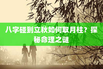 八字碰到立秋如何取月柱？探秘命理之谜
