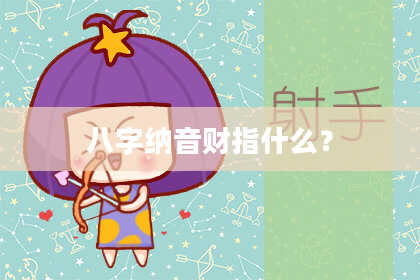 八字纳音财指什么？