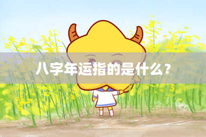 八字年运指的是什么？