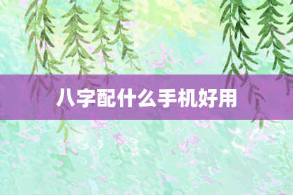 八字配什么手机好用