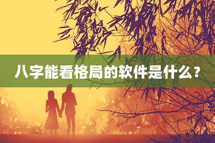 八字能看格局的软件是什么？