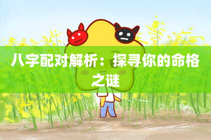 八字配对解析：探寻你的命格之谜