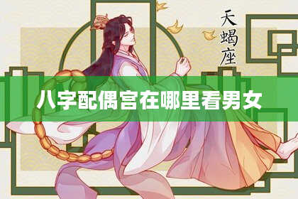 八字配偶宫在哪里看男女