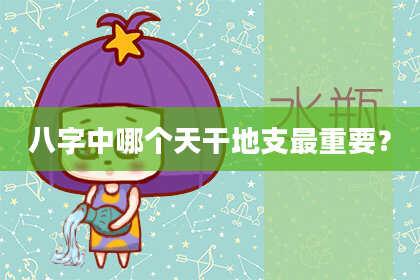 八字中哪个天干地支最重要？