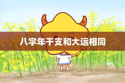 八字年干支和大运相同