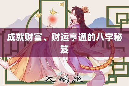 成就财富、财运亨通的八字秘笈