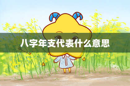 八字年支代表什么意思
