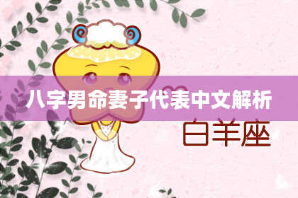 八字男命妻子代表中文解析