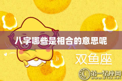 八字哪些是相合的意思呢