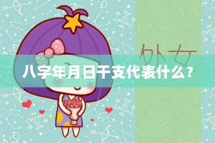 八字年月日干支代表什么？