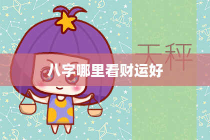 八字哪里看财运好