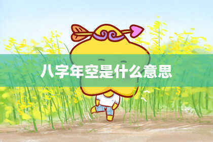 八字年空是什么意思