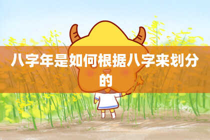 八字年是如何根据八字来划分的