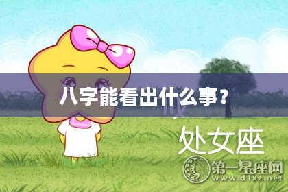 八字能看出什么事？