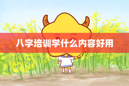 八字培训学什么内容好用