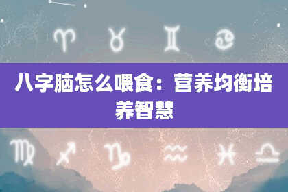 八字脑怎么喂食：营养均衡培养智慧