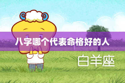 八字哪个代表命格好的人