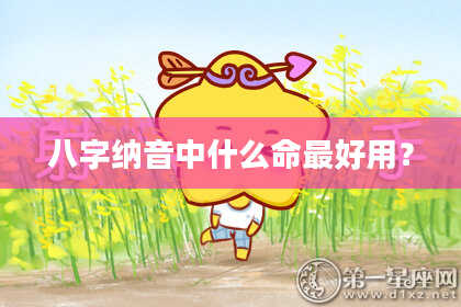 八字纳音中什么命最好用？