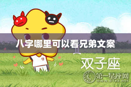 八字哪里可以看兄弟文案