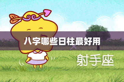 八字哪些日柱最好用