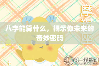 八字能算什么，揭示你未来的奇妙密码
