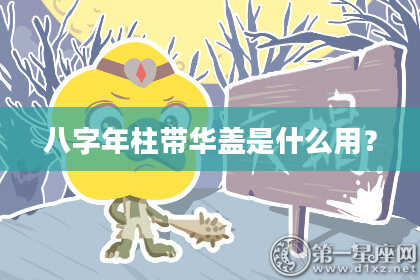八字年柱带华盖是什么用？