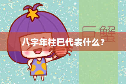八字年柱巳代表什么？