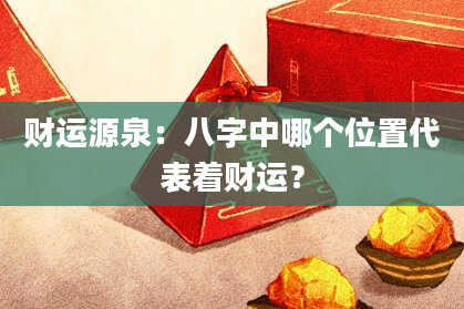 财运源泉：八字中哪个位置代表着财运？