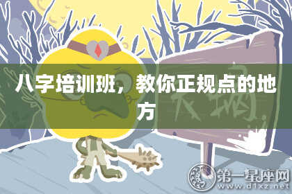八字培训班，教你正规点的地方