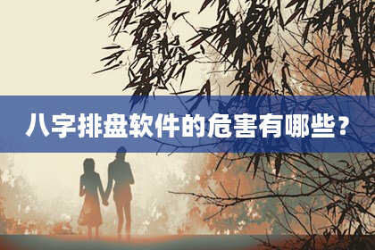 八字排盘软件的危害有哪些？