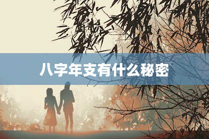 八字年支有什么秘密