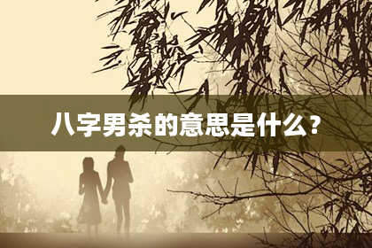 八字男杀的意思是什么？