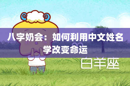八字奶会：如何利用中文姓名学改变命运