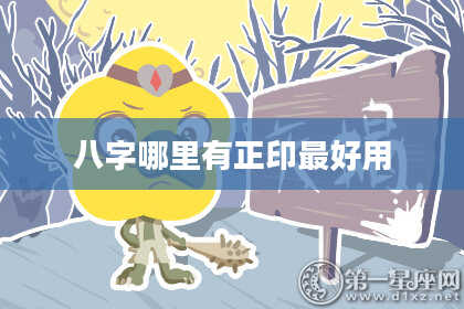 八字哪里有正印最好用