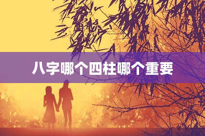 八字哪个四柱哪个重要