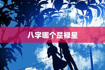 八字哪个是禄星