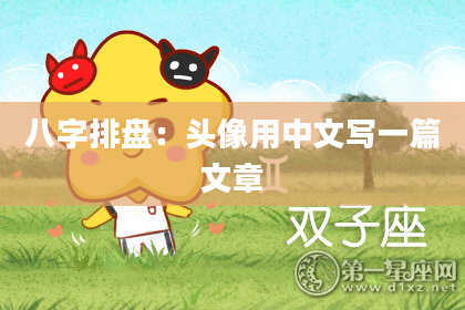 八字排盘：头像用中文写一篇文章