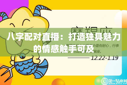 八字配对直播：打造独具魅力的情感触手可及