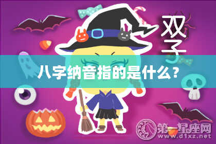 八字纳音指的是什么？