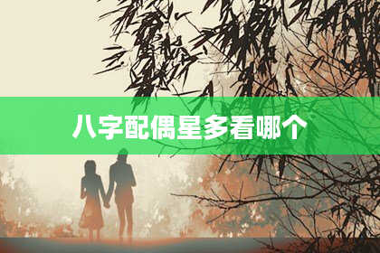八字配偶星多看哪个